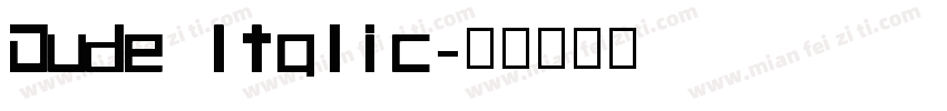 Dude Italic字体转换
